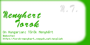 menyhert torok business card